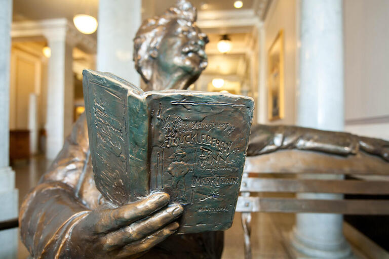 Library statue